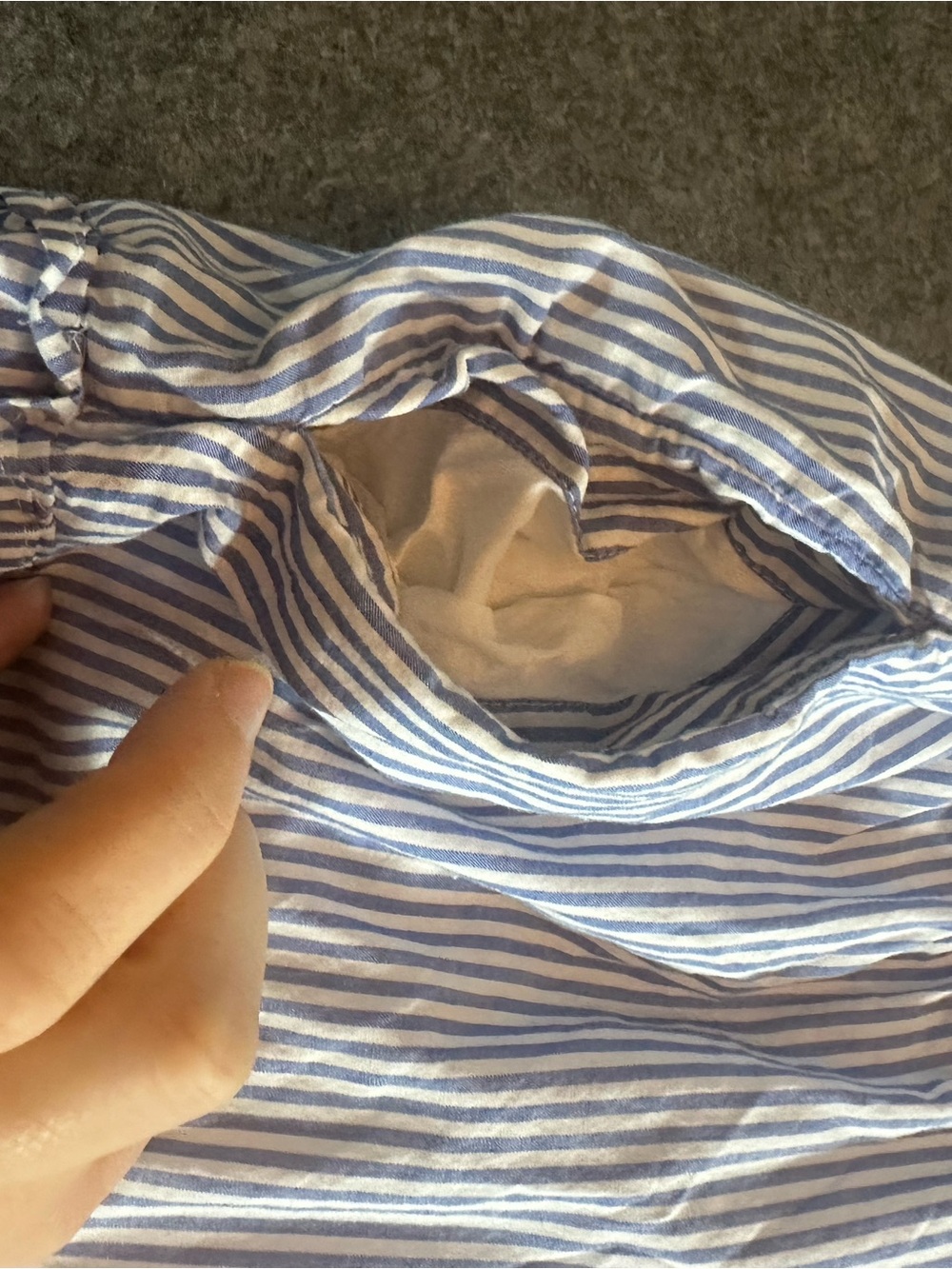 J. Crew Blue Striped Smocked Madi Dress - Picture 7 of 10